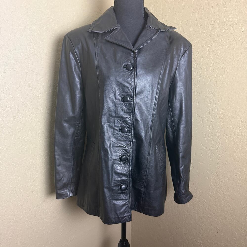 Originales De Roan Women's Black Genuine Leather Jacket Size 6 Made in Mexico